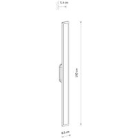 Nowodvorski Lighting LED-vägglampa Isla, sand, aluminium, höjd 100 cm, IP54