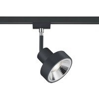 Trio Lighting DUOline 780701 track spotlight, Ø 11cm, black, 2-phase, GU10