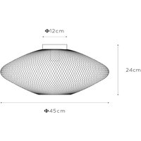 Lucide Taklampa i nät, trapetsformad, guld