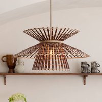 GOOD & MOJO Hänglampa Machu Picchu, brun, Ø 57 cm, bambu