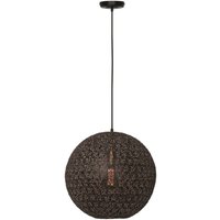 Freelight Oronero hanging light, Ø 30 cm, black/gold, metal