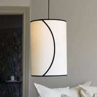 PR Home Hänglampa Ava, Ø 30 cm, ekologisk bomull, krämfärgad