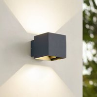 Lindby, applique d'extérieur LED Esani, anthracite, orientable vers le