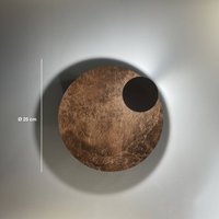 Knikerboker LED-vägglampa Pois, brons, Ø 25 cm, dimbar