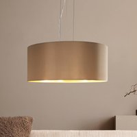 EGLO Maserlo pendant light round, taupe and gold