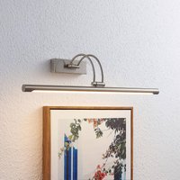 Lucande LED picture light Dimitrij, nickel, metal, 54cm