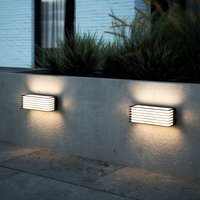 Nordlux Fluktus 28 outdoor wall light with Lamells, W 28.6cm