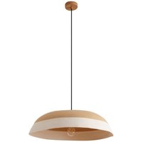 Lindby Hängeleuchte Caliva, Ø 60 cm, beige/weiß, Hanfseil