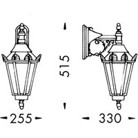 Albert Leuchten Landhausstil utomhusvägglampa 746 S