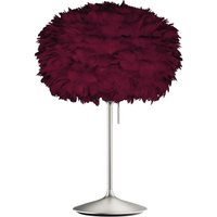 UMAGE Eos medium lampe de table rouge/acier brossé
