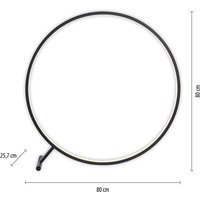 Paul Neuhaus LED-golvlampa Hula CCT med fjärrkontroll Ø 80 cm