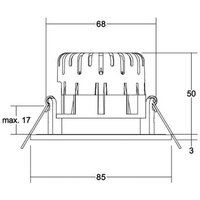 BRUMBERG LED spot BB20 IP65 on/off connection box matt nickel