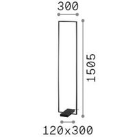 Ideallux Ideal Lux LED-golvlampa Ram, vit, metall, höjd 150,5 cm