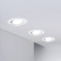 Paulmann LED recessed spotlight Base Coin white on/off, 3 pcs. 3000K