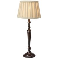 Markslöjd Chocolat table lamp, height 60 cm, beige/brown, metal/fabric