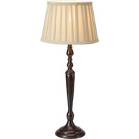 Markslöjd Chocolat bordslampa, höjd 60 cm, beige/brun, metall/väv