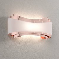 Selène Ionica LED wall lamp, copper with glass shade