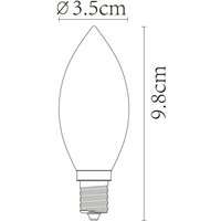 Lucide Candle LED bulb E14 3W 2,200K dimmable