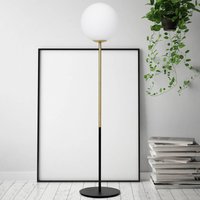miloox by Sforzin Jugen floor lamp, black/gold, one-bulb