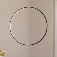 Milagro Lighting LED-hänglampa Saturno vertikal, svart, Ø 80 cm, metall