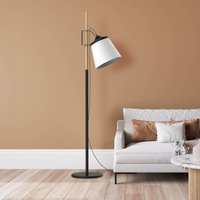 Aluminor Woody floor lamp, black/white/wood