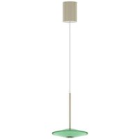 LOOM DESIGN LED-pendellampa Solene, grön, glas, Ø 20 cm