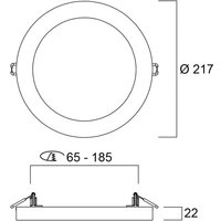 Sylvania START 5in1 LED ceiling light, white, Ø 22 cm, CCT, dimmable