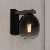 EGLO Filago vägglampa 1 lampa av rökt glas