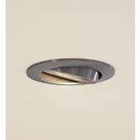 Prios lampa sufitowa wpuszczana Fibur, szczotkowane srebro, Ø 8,2 cm