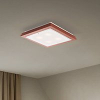 Argon Tally ceiling light, width 42 cm, terracotta, wood, E27