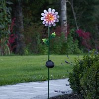 STAR TRADING Lámpara LED solar Pink
