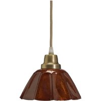 PR Home Hängelampe Ester, terracotta, Ø 17 cm, Eisen Stecker
