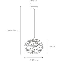 Lucide Hänglampa Malunga av metall, vit-guld