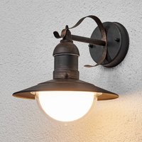 Lindby LED-utomhusvägglampa Clea, bredd 24 cm, metall