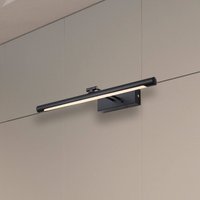 Holton LED-væglampe med batteri, mat sort, bredde 45 cm, CCT