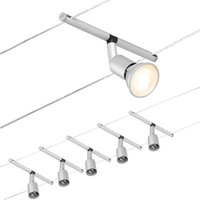 Paulmann Wire Salt cable system, 5-bulb 5 m chrome
