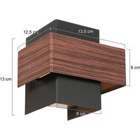 Steinhauer LED-vägglampa Muro 3367, träimitation, upp/ner, G9, 2 700 K