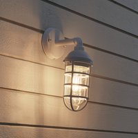 Konstsmide Olbia outdoor wall light, white, aluminium, height 33 cm