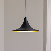 ROYALTECH Genisy pendant light, black, Ø 31 cm, metal, E27
