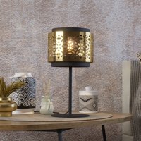 EGLO Sandbach table lamp in black and brass