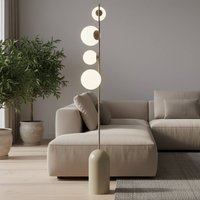 EMIBIG LIGHTING Golvlampa Etno LP4, beige, glas/stål, höjd 140 cm, G9
