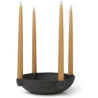 ferm LIVING Bougeoir Bowl Large, gris, Ø 27 cm, céramique