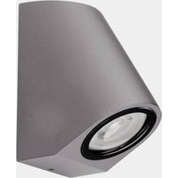 Applique d'extérieur LEDS-C4 Eko Inclined, gris, largeur 7 cm, aluminium