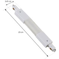 Lindby Flex connector Linaro, white, single-circuit track lighting system