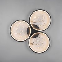 Trio Lighting Plafonnier LED Groovy à 3 lampes noir 3.000K