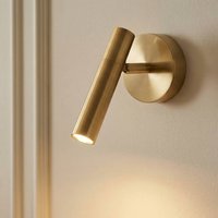 SIGMA Vägglampa Sopel, guld, 1 lampa, stål, G9, höjd 15 cm