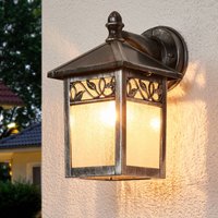 Udendørs væglampe Winchcombe, sort/klar, IP44