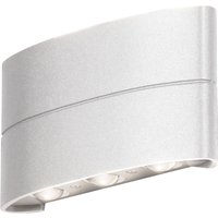 Konstsmide LED-utomhusvägglampa Chieri, vit, 6 lampor