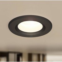 Prios LED recessed light Shima, black, 7 W, 3000K, dimmable