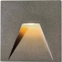 Viokef LED recessed wall light Space, grey, 10x10 cm